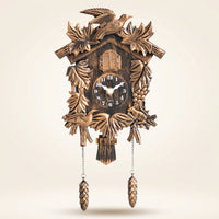 Cuckoos Clock Weight with Conifer Cone-Shaped Shape Decorative Cuckoos Clock with Weights Antique-Style for Living Room, Bedroom, Hallway