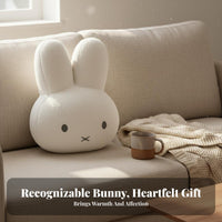 Soft Hare Stuffed Animal Doll Toy Great Gift Adorable Bunny Pillow Cute Design Hare Shaped Cushion for Women, Collectors, Bedroom, Living Room, Nursery