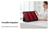 Large Capacity 18-Slot Glasses Box Standing Eyewear Display Case Scratch Protection for Retailers, Closet