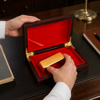 Wooden Gold Bar & Coin Storage Box with Engraving Option
