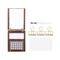 Compact Loose-Leaf Watercolor Kit Wooden Travel Watercolor Set Sturdy Art Supplies for Beginners, Sketching