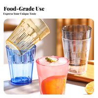 Food Grade Shatterproof Drinking Cup Lightweight Reusable Plastic Tumbler Safe for Children, Families, Restaurant, Kitchen, Daily Use