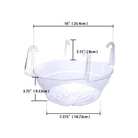 5 Pieces Clear Hanging Plant Tray with Hooks Transparent Hanging Basket Saucer with Hooks Plastic Lightweight for Gardeners, Patio, Porch