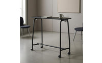 Mobile Training Desk Black Metal Frame Rectangular Training Desk Flat Tabletop Mobile Conference Table for Classroom