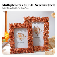 Home Decor Tabletop Display Leaf Relief 3D Floral Frame for Shelf