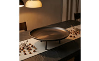 fruit Tray with Legs Irregular Aluminum Tray Shallow for Console