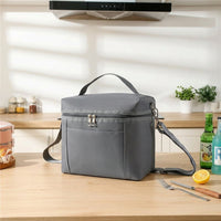 Lunch Box Tote Bag with Shoulder Strap for Work, Large Capacity Cool Bag and Picnic Bag for Camping BBQ, Insulated Lunch Bags for Women, Men