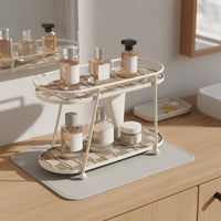 Cosmetic Display Rack Space Saving Vanity Countertop Organizer Versatile Skincare Storage Shelf for Bedroom