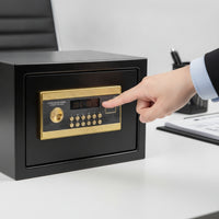 Compact Security Safe with Electronic Keypad Small Steel Safe with Keypad Strong Reinforced for Hotel
