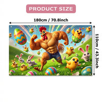 Easter Party Backdrop Bright Print Easter Photography Backdrop Large Size Bunny Bunny Party Background for Photographers, Parents, Home, Infant Shower