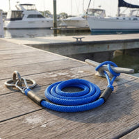 Guard Sleeves Bungee Dock Line Coiled Bungee Mooring Rope Shock Absorbing Stretch Dock Line Stretchy
