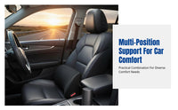 Thin Car Pillow, Viscoelastic Foam Spine Pad, Universal Suede Seat Cushion, Tailbone & Neck Ergonomic Headrest