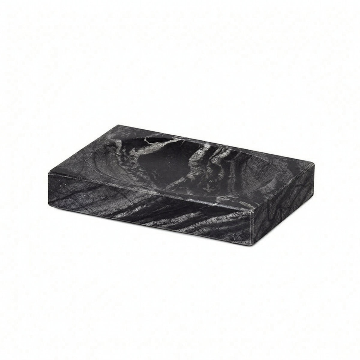 Marble-Patterned Block Polished Organizer Solid for Powder Room