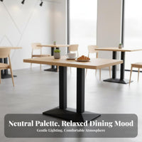 Minimalist Design Quick-Service Table and Chair Combination Economical Restaurant Dining Set Easy to Clean Commercial Dining Set Sturdy Construction for Business Owners, Homeowners, Milk Tea Shop, Cafe, Banquet Hall, Kitchen