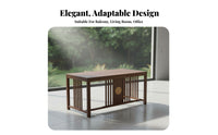 3 Pieces serene design Low Wooden Table with Two Stools space-saving Design Tea Ceremony Set Minimalist Aesthetic Small Seating Group Traditional Craftsmanship for Apartment Dwellers, Meditators, Balcony, Living Room, Office, Meditation Corner