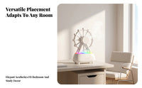 Rotating Desktop Wheel Humidifier Mist Output Room Accessory for Bedroom