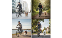 Adjustable Dog Bike Leash with Shock Absorber Sturdy Bike Leash with Shock Absorber Strong Comfortable for Cyclists