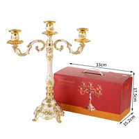 Vintage Candle Holder with Three Heads in Zinc Alloy