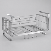 Under-shelf Wire Basket, Extendable, Stainless Steel, Kitchen Storage, Hanging, 21cm×35-59cm×13cm
