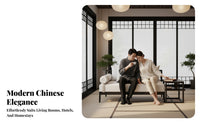 New Chinese & design Multi-Piece Couch Set Modern Minimalist Design Exposed Frame Couch and Armchair Elegant aesthetic Living Room Furniture Deep Seat for lodging Business Owners, Interior Designers, Model Home, Hotel Lobby, Guesthouse, Reception Area