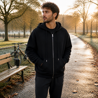 Unisex Zip-Up Hoodie with Cherry Blossom Pink Accents