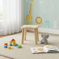 Wooden Animal Chair Easy to Clean Solid Kids Chair Child-Centered Friendly Cartoon Character Seat for Young Children, Kindergarten, Playroom