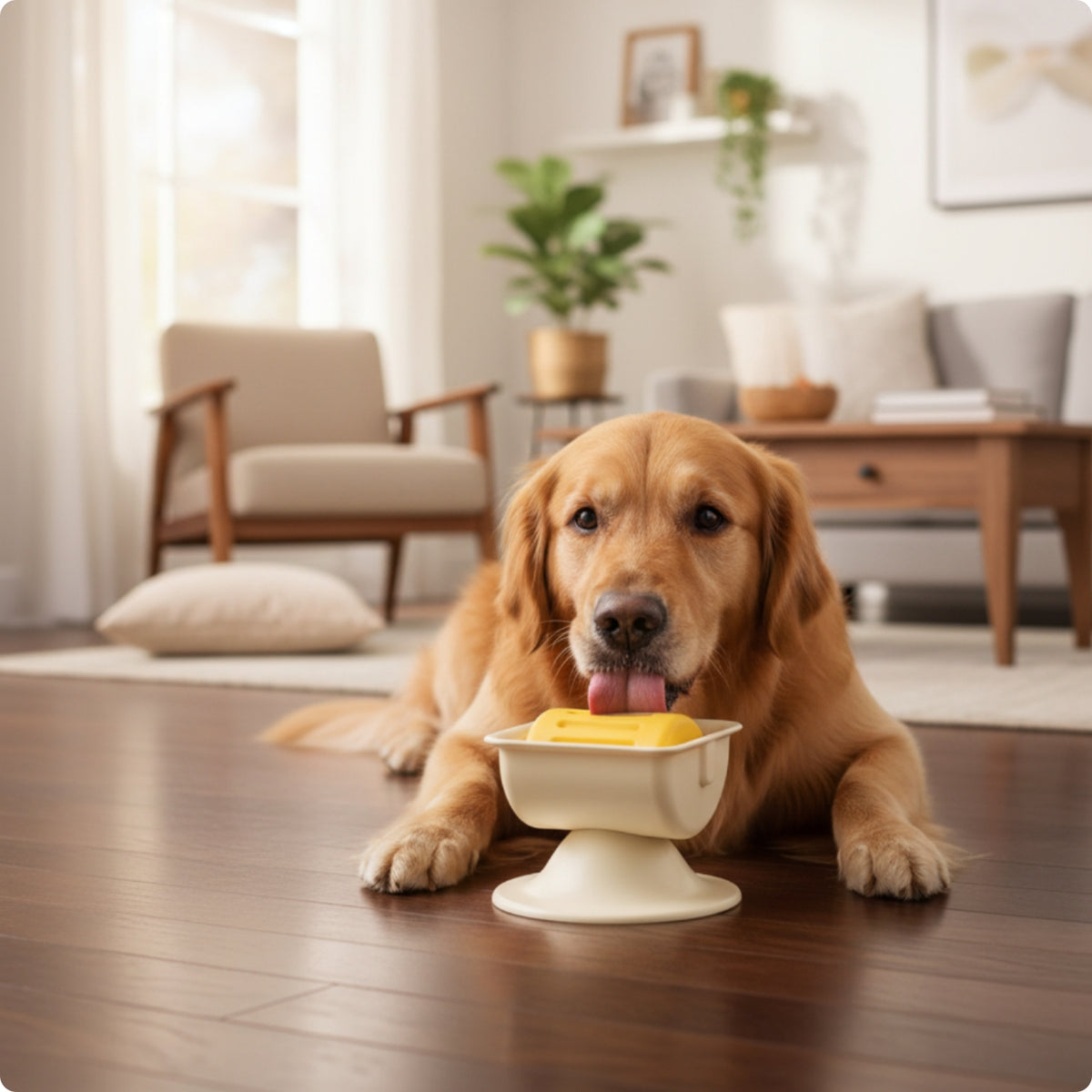 Wobbling Licking Bowl Boredom Reliever Feline Licking Bowl Spill-Resistant