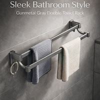 Towel Rails for Bathroom and Kitchen Use, Wall Mounted Made of Space Aluminum, No-Drill Hand and Bath Holder