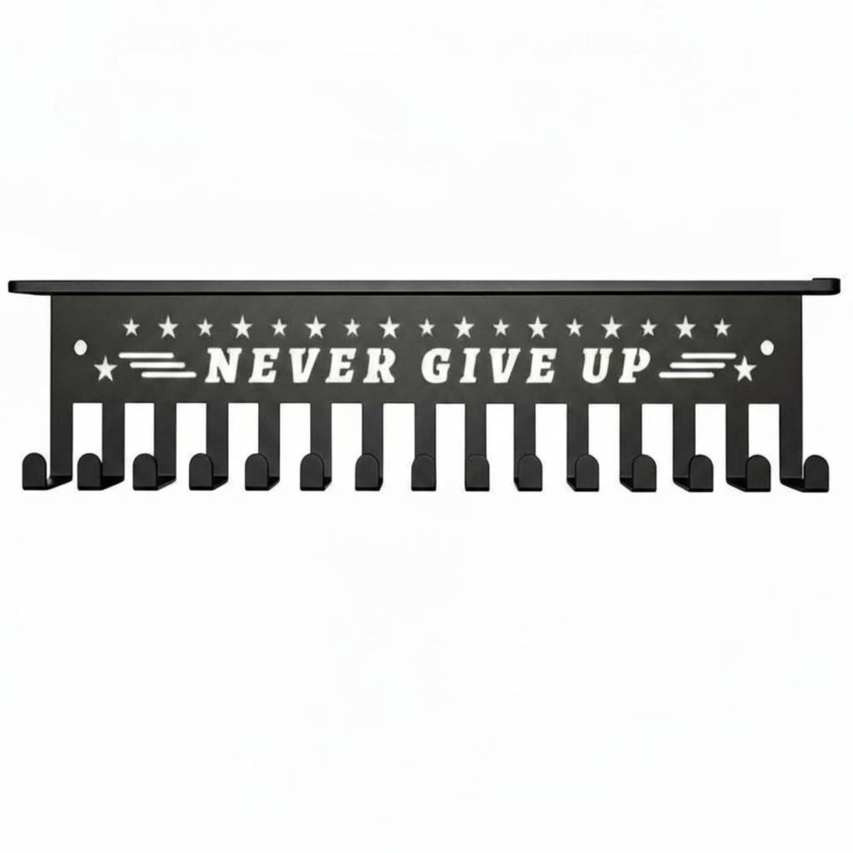 Sturdy Metal Construction Wall Mounted Medal Hanger Showcase Achievements Long-Distance Race Medal Display Easy Mounting for Home Gym