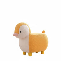 Silent Casters Soft Creature Ottoman Soft and Comfortable Upholstered Character Stool Strong Load-Bearing children's Furniture Multi-Functional for Toddlers, Parents, Adults, Living Room, Entryway, Playroom, Nursery