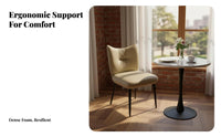 Stylish Design Upholstered Tufted-Back Chair Thickly Padded Dining Seat Comfortable Indoor Furniture High-Density Foam for Adults, Hospitality Professionals, Homeowners, Hotel, Kitchen, Living Room, Study