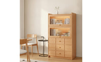 Storage Cabinet Tall Cabinet with Drawers Wood-Grain Sideboard with Drawer for Dining Room