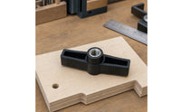 Compact T-Handle Nut with M8 Thread Ribbed Hand Tightening Nut Matte Clamping Knob with Through Hole Low-Height for Furniture
