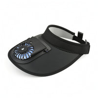 Fan Visor Cap Shielding Cap with Solar Fan Adjustable Handsbattery-Free for Outdoor Workers, Travel, Walking