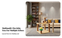 Compact Design 2-Tier Feline Climber with Transparent Pods Stable Structure Multi-Level Feline Condo Allall-All-in-Unified Activity Station Pet Furniture Scratch-Friendly Posts for Felines, Apartment Dwellers, Kittens, Small Areas, Living Room, Bedroom
