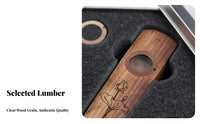 Easy to Learn Wooden Kazoo Portable Wood Kazoo Instrument Comes with Gift Box for Beginners, Kids, Music Education, Party, Travel