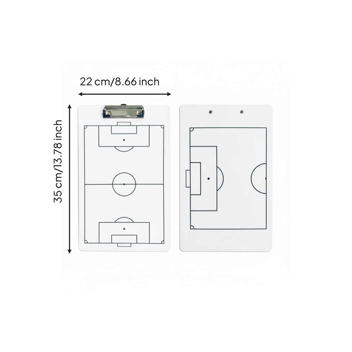 Dry Erase Basketball Coaching Board Reusable Soccer Coaching Board Full & Half Field Layout for PE Teachers, Training Sessions