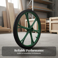 Puncture-Proof 26 Inch Solid Tire Wheel Wear-Resistant Wheelbarrow Replacement Wheel Anti-Slip Traction Pattern for Farmers, Warehouses