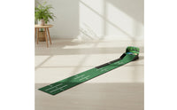 Golf Putting Mat with Ball Return Realistic Putting Mat with Ball Return Distance Markers for Golfers
