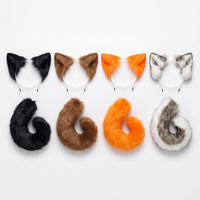 Halloween Animal Ear and Tail Cosplay Set for Cat Girl Costumes
