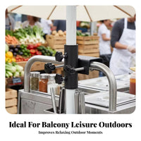 Umbrella Clamp Screw Tightened Umbrella Clamp Mount Bracket Adjustable for Utility Vehicles