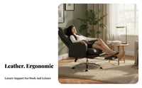 Lumbar Support High-Back Executive Chair Ergonomic Design Computer Seat Swivel Base Office Furniture Adjustable Height for Executives, Professionals, Students, Study Room
