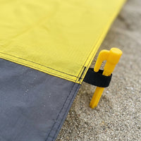 Camping Mat and Waterproof Mat for Camping Hiking, 210T Polyester Camping Tarp or Beach Blanket, Windproof Machine Washable Hiking Picnic Pad