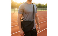 Zippered Front Pocket Mesh Sports Shoulder Bag Soft-Sided Adjustable Strap Ball Bag