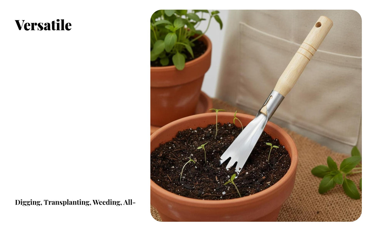 Garden Tool Stainless Steel Compact Trowel Portable Small Gardening Tools for Beginners, Kids