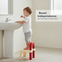 Dopamine Anti-Slip Thickened Plastic Stool with Ring Backrest for Kids and Home Use