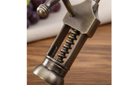 Vintage Design Corkscrew Effort Saving Antique Bronze Vino Opener Ergonomic Design T-Handle Vino Opener for Bartenders, Home Bar, Parties, Restaurants