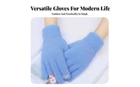 Panda Pattern Gloves Screen-Tap Capable Compatible Tap Screen Winter Gloves Soft Stretchy for Women, Cold Weather