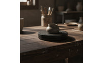 Decorating Turntable Low-Profile Pottery Wheel with Grooves Smooth-Turning Clay Sculpting Stand for Dessert Artists, Art Class, Kitchen Countertop