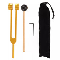 3 Pieces Tuning Fork Set with Mallet Easy Carrying Tuning Fork Kit Meditation Instrument for Adults